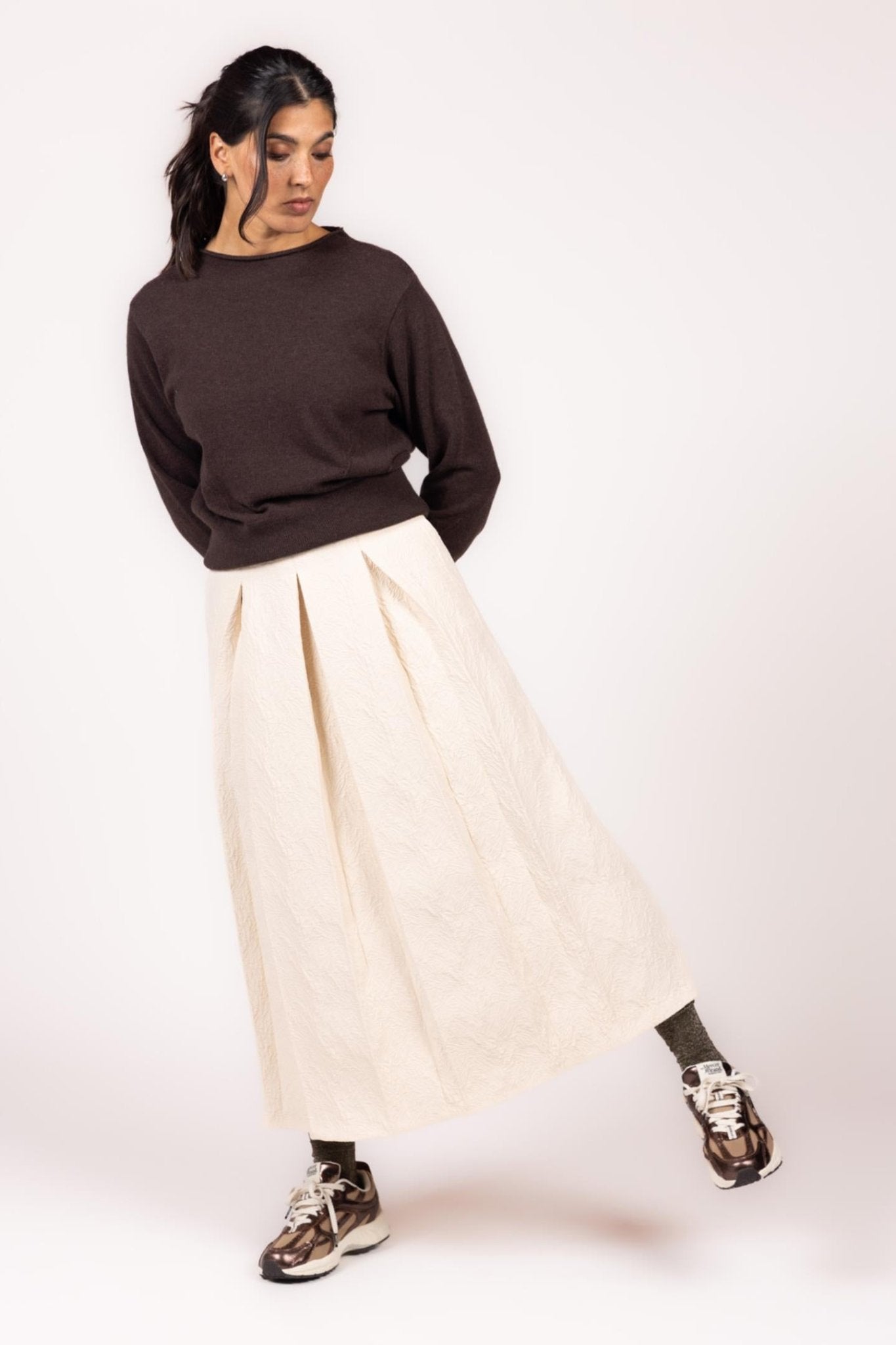 ECRU STATEMENT ROK IN JACQUARDSTOF (9605) - Four Roses