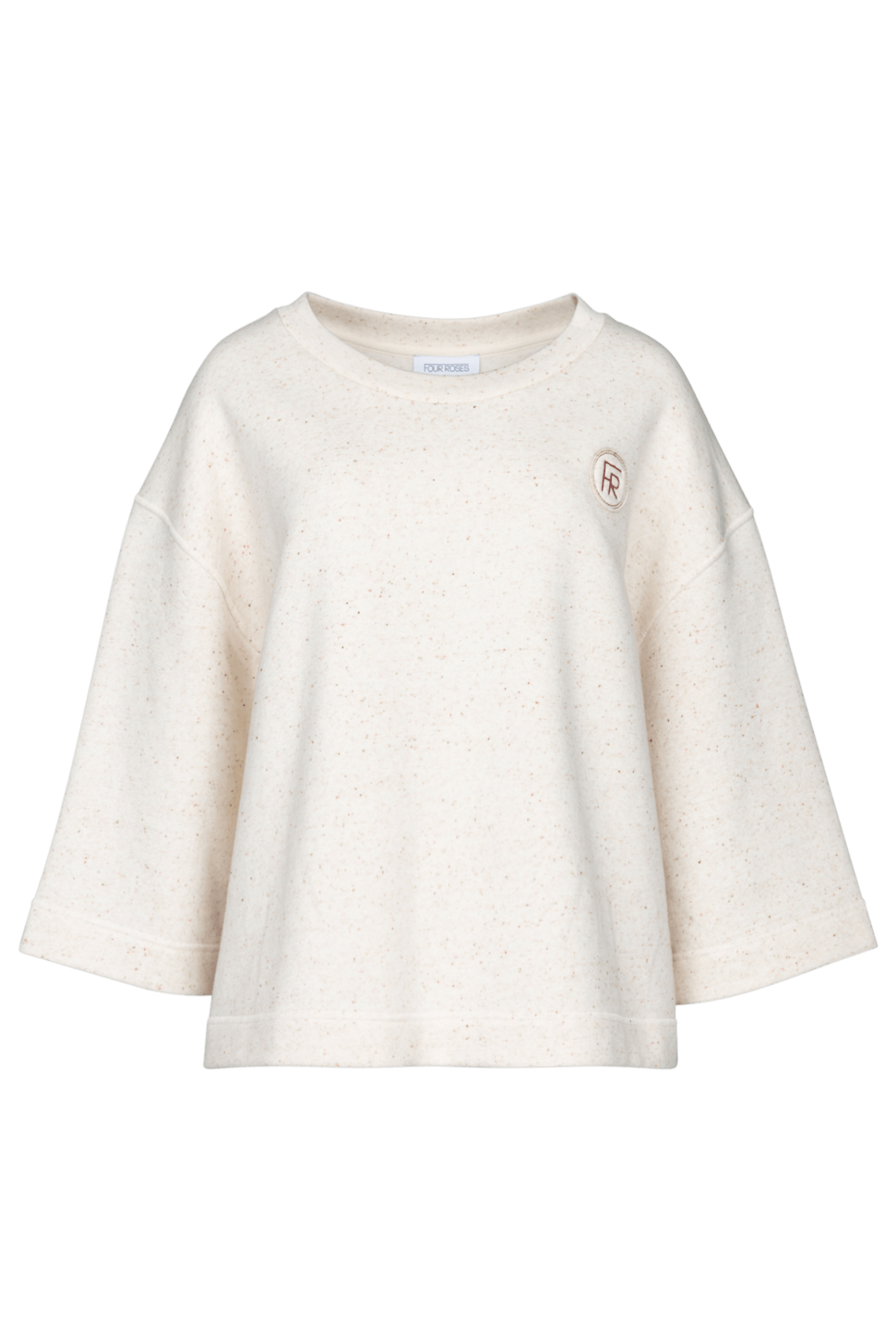 ECRU SWEATER MET WIJDE DRIEKWART MOUW (9558) - Four Roses