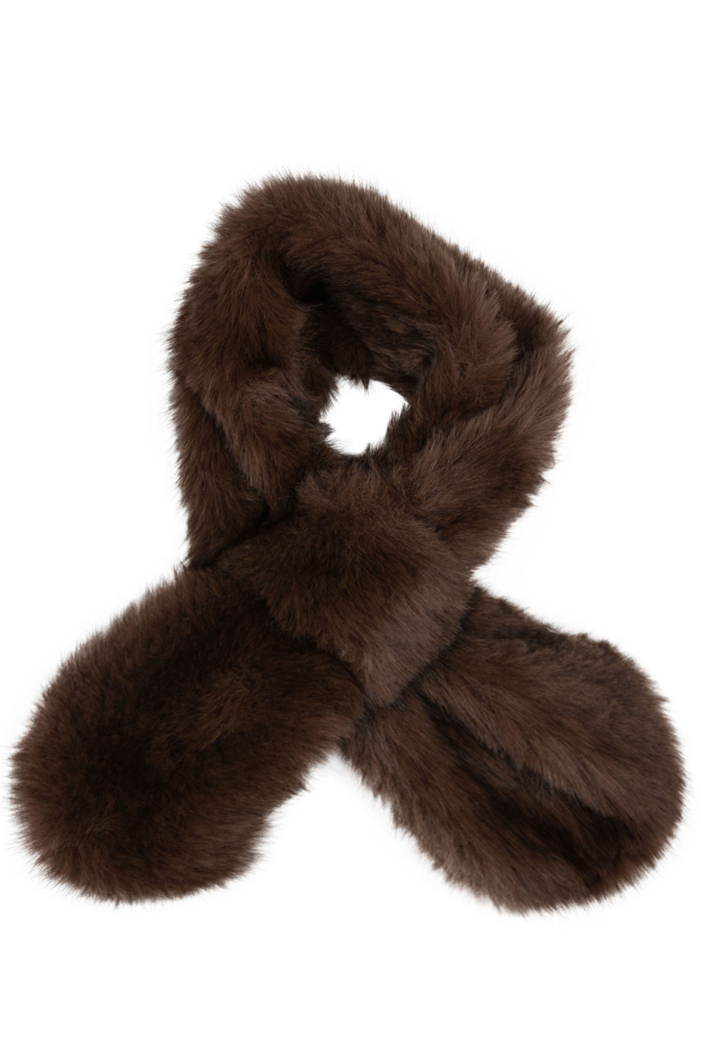 FAUX FUR SJAAL IN BRUIN (9631) - Four Roses