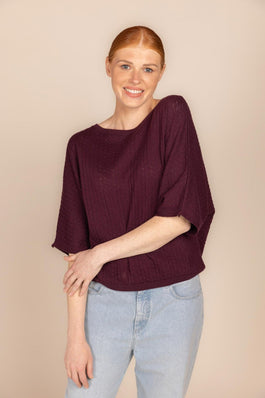 FIJNE KATOENEN SWEATER MET BOOTHALS (9020) - Four Roses