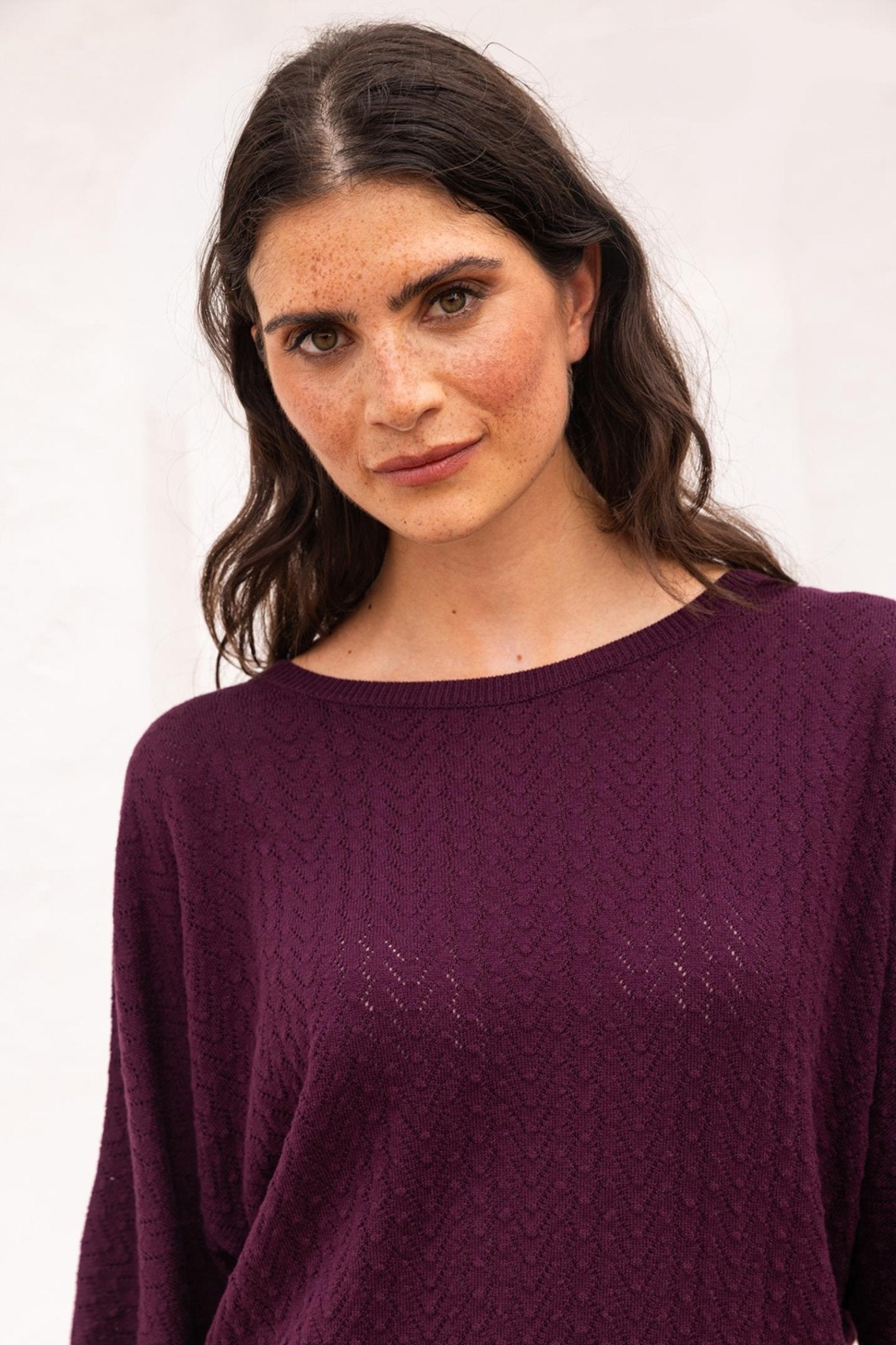 FIJNE KATOENEN SWEATER MET BOOTHALS (9020) - Four Roses