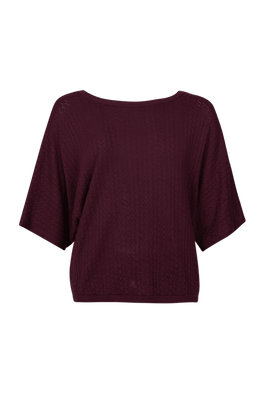 FIJNE KATOENEN SWEATER MET BOOTHALS (9020) - Four Roses