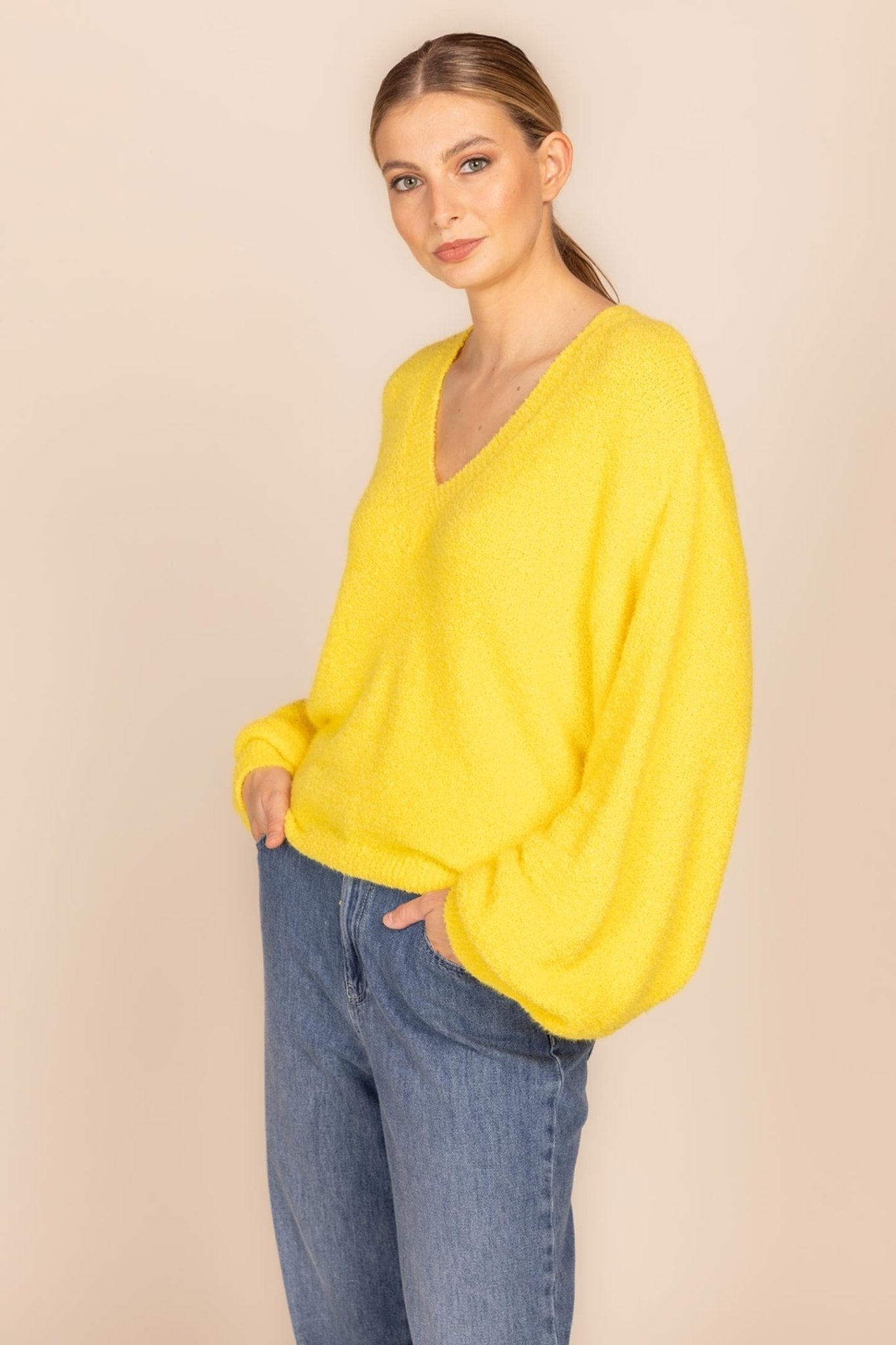 GEBREIDE SWEATER OVERSIZED (9032) - Four Roses