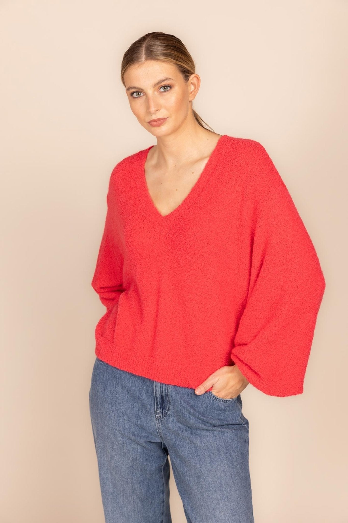 GEBREIDE SWEATER OVERSIZED (9032) - Four Roses