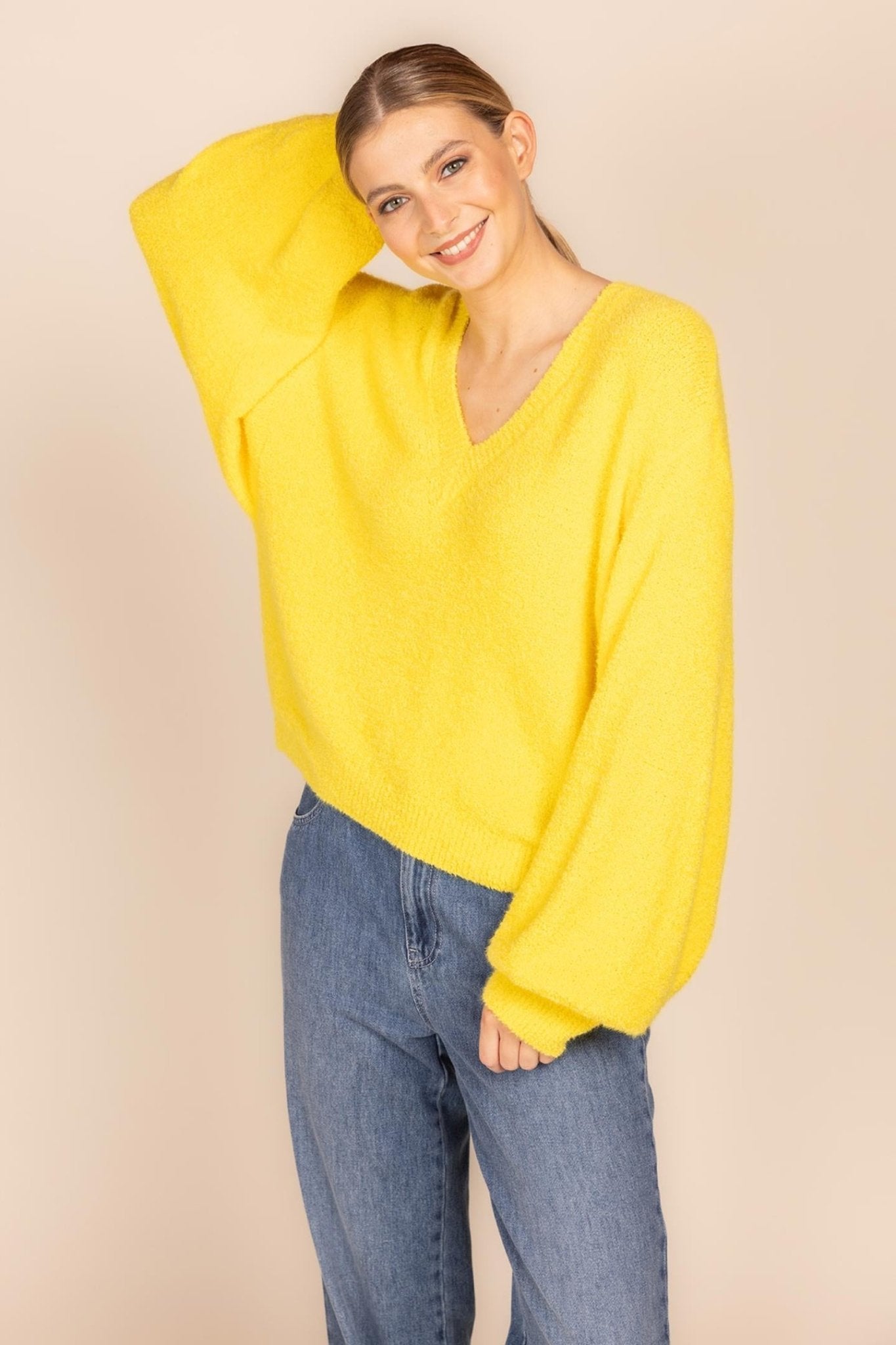 GEBREIDE SWEATER OVERSIZED (9032) - Four Roses