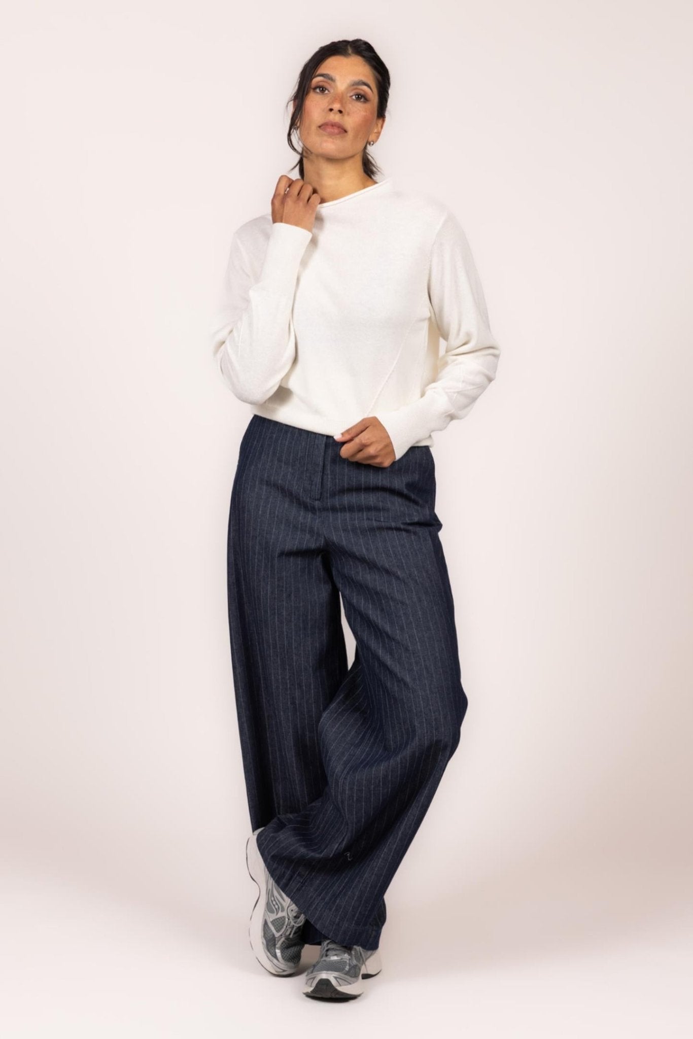 GEBREIDE TRUI IN MIX VAN CASHMERE EN VISCOSE (9529) - Four Roses