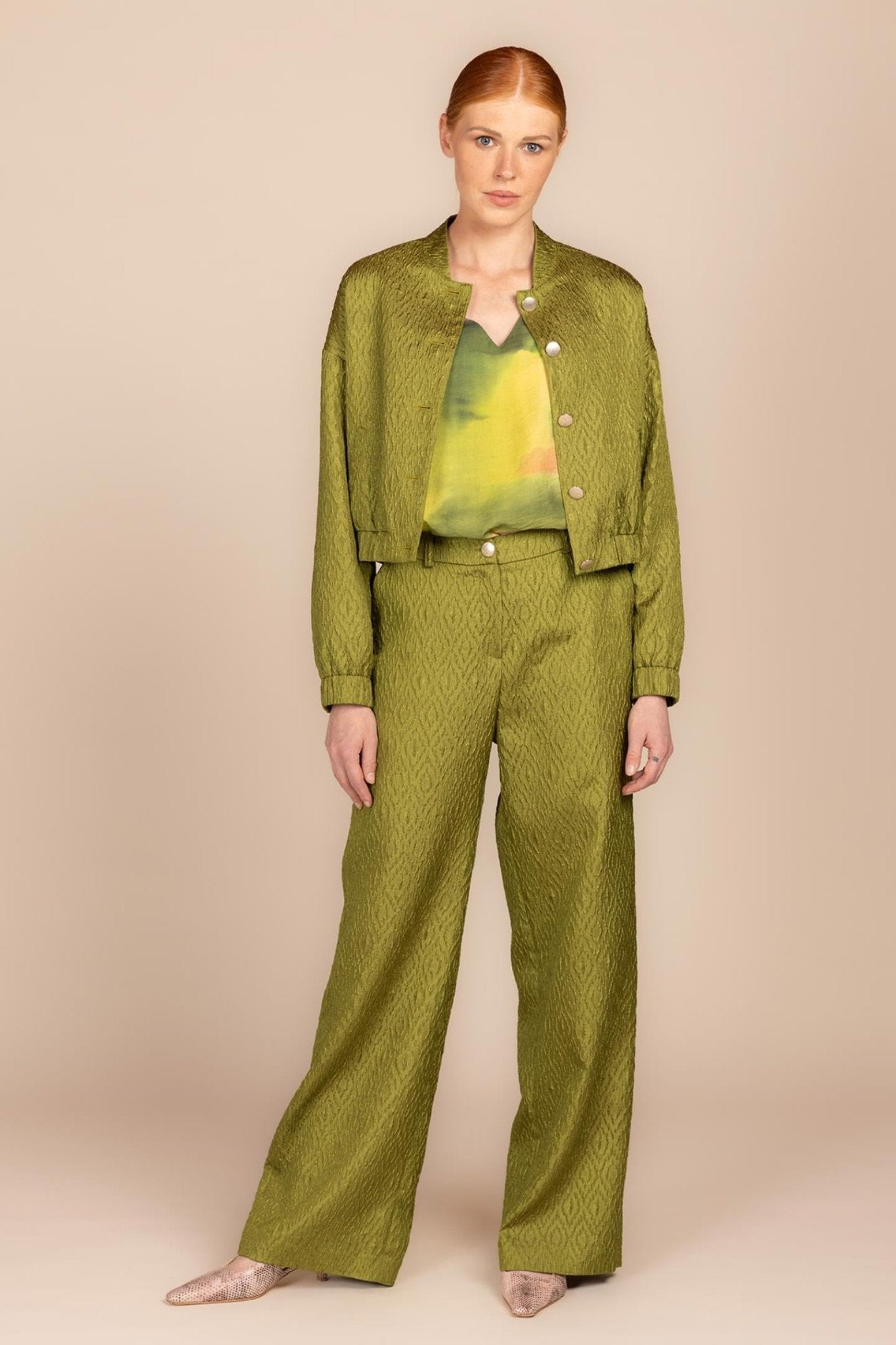 PANTALON HABILLÉ AVEC RELIEF (9073) - Four Roses