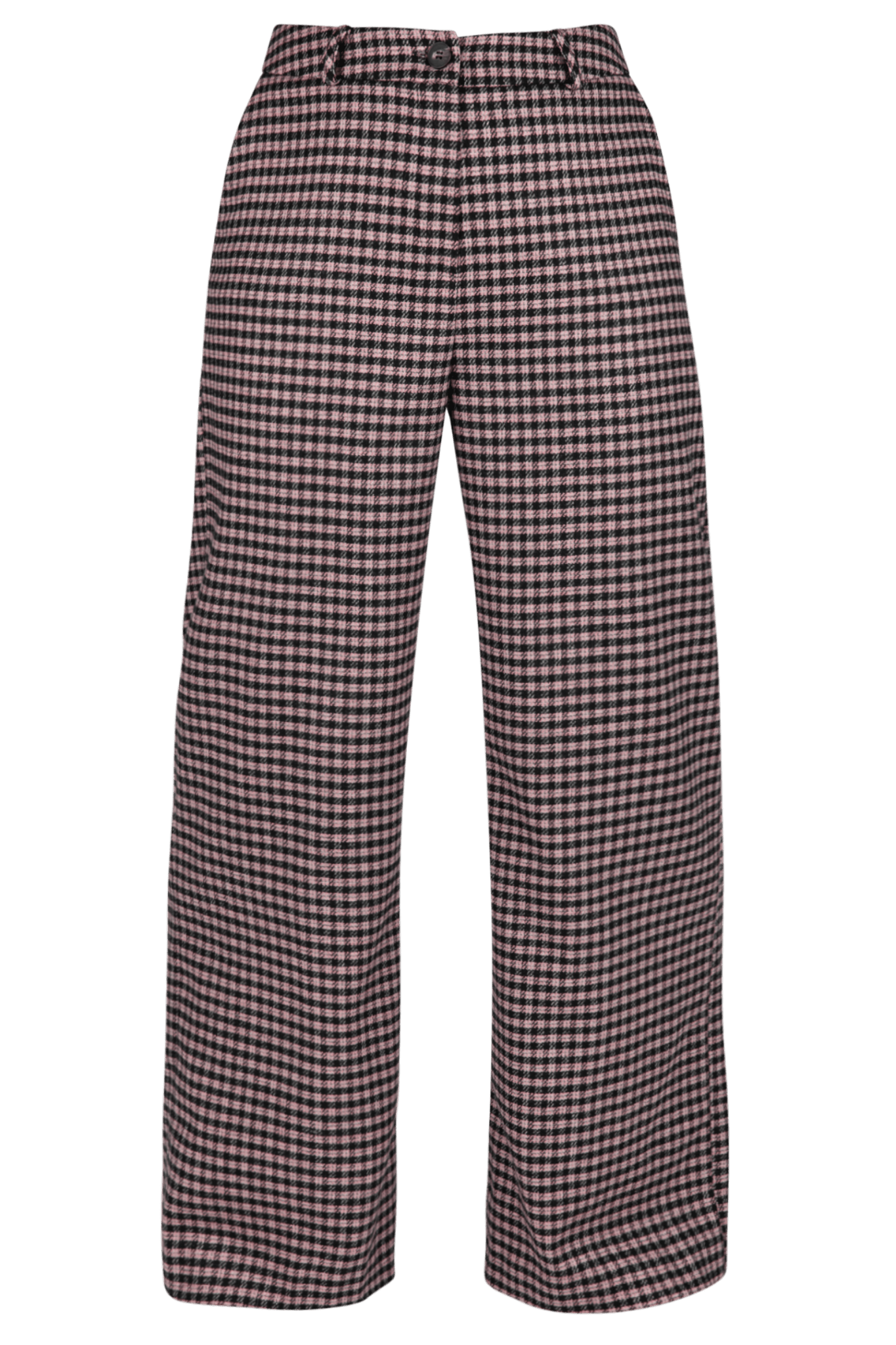 GEKLEDE BROEK MET RUITJESPRINT IN ZACHTE WOLMIX (9595) - Four Roses