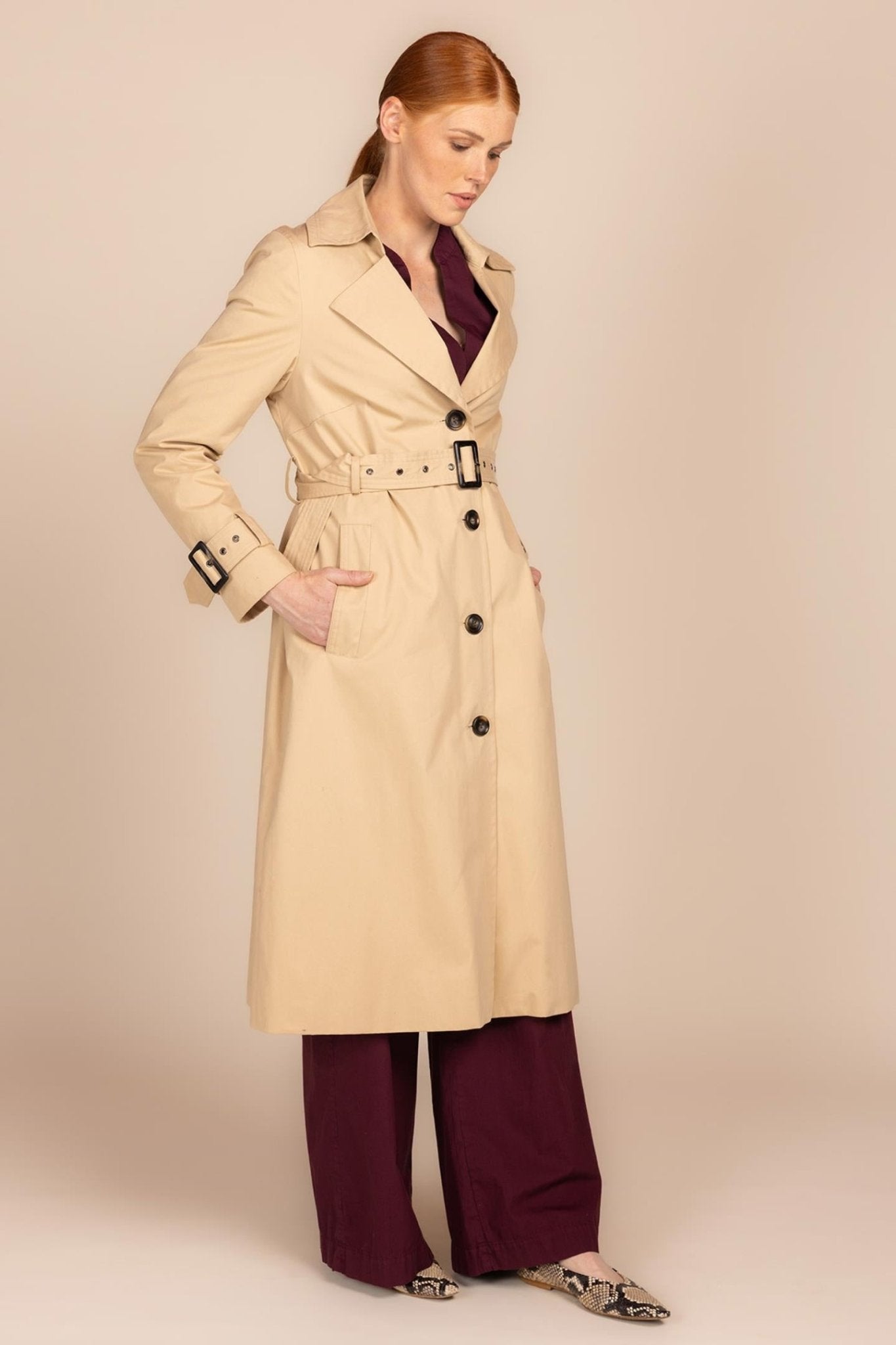 GEVOERDE TRENCHCOAT (9160) - Four Roses