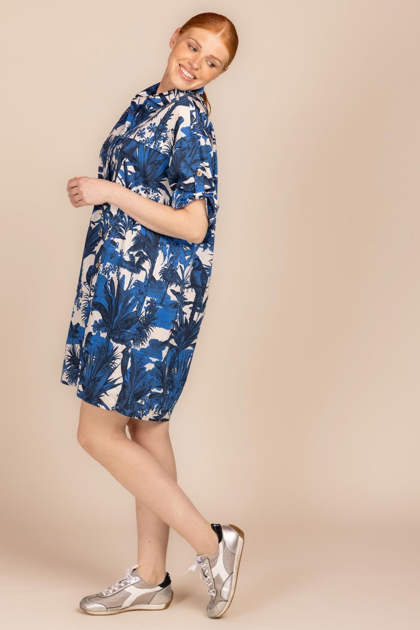 CHEMISE AVEC IMPRIMÉ BOTANIQUE (9109) - Four Roses