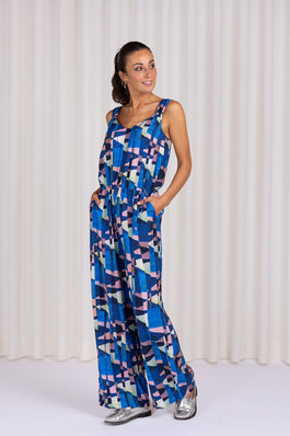 JUMPSUIT IN GEOMETRISCHE PRINT (9091) - Four Roses
