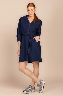 JURK IN BLAUWE DENIM (9150) - Four Roses