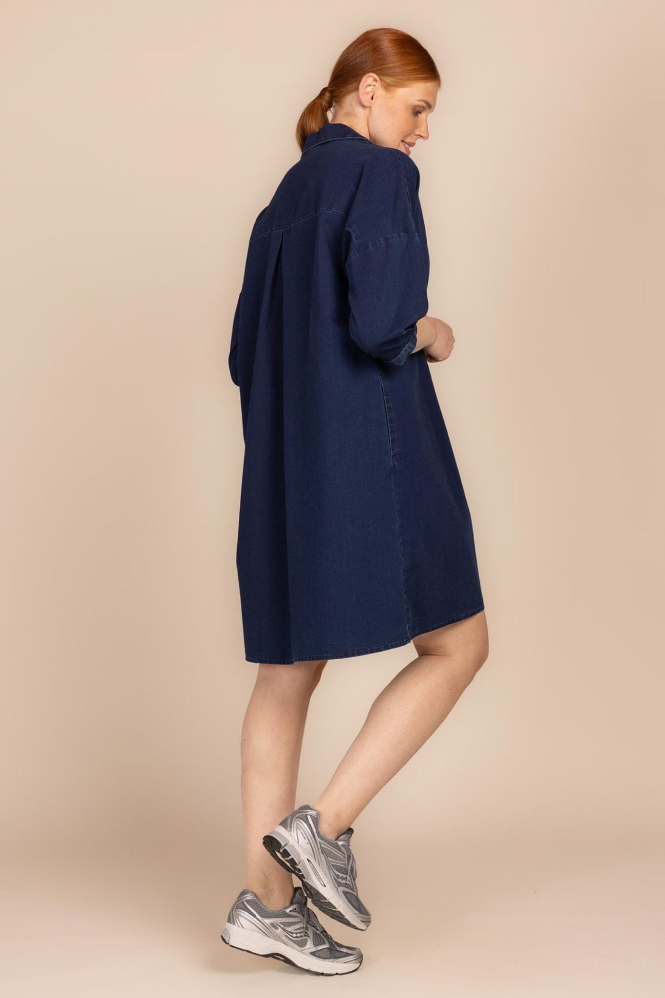 JURK IN BLAUWE DENIM (9150) - Four Roses