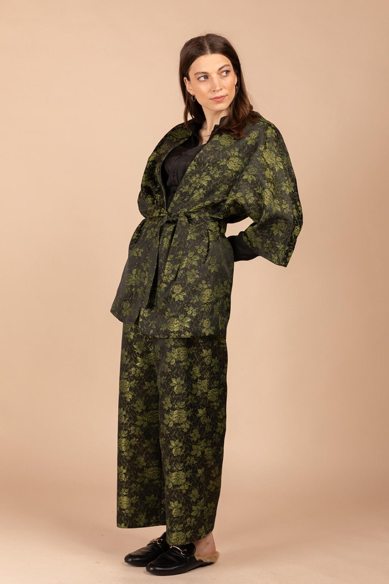 KIMONO IN PRACHTIGE JACQUARDSTOF (7631) - Four Roses