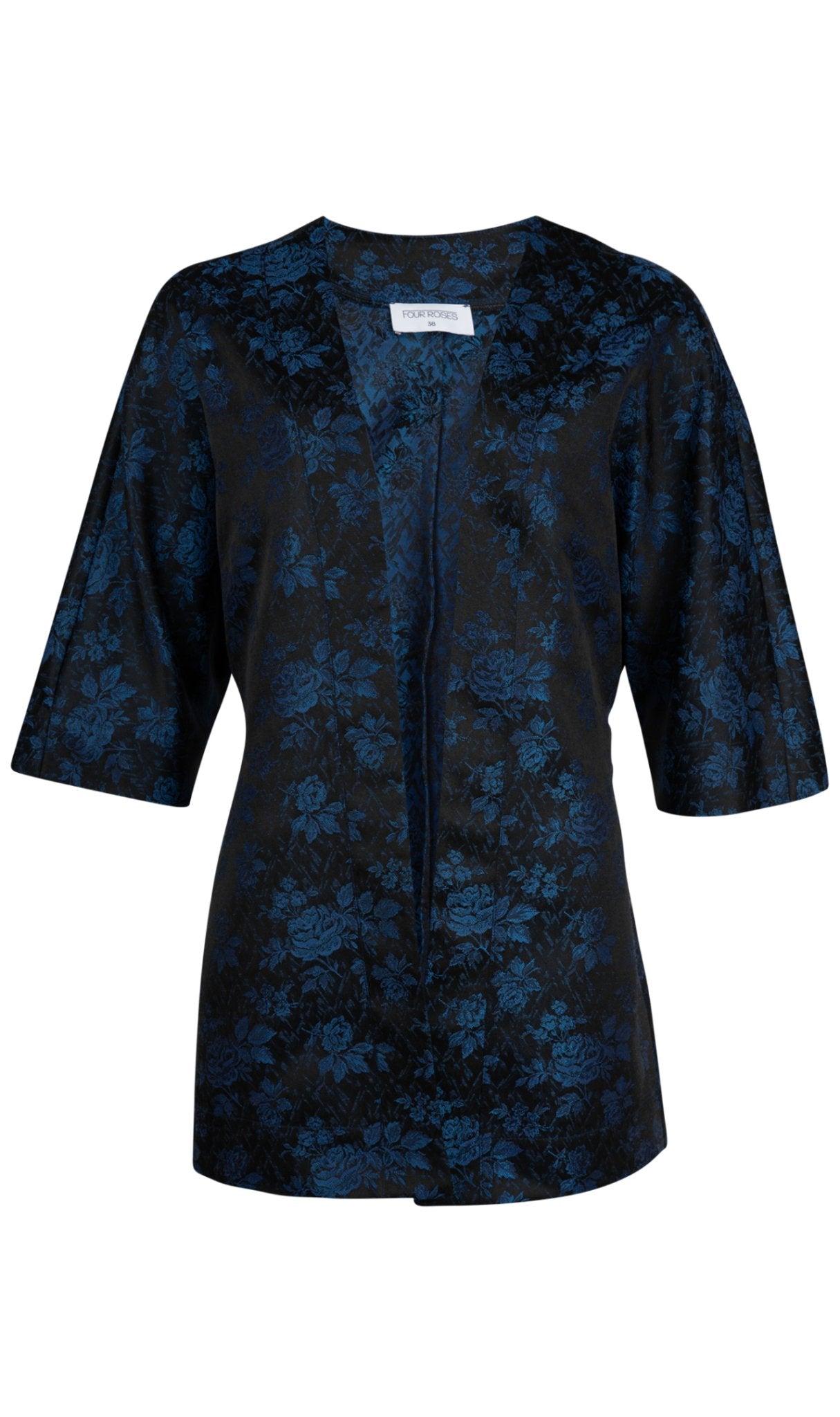 KIMONO IN PRACHTIGE JACQUARDSTOF (7631) - Four Roses