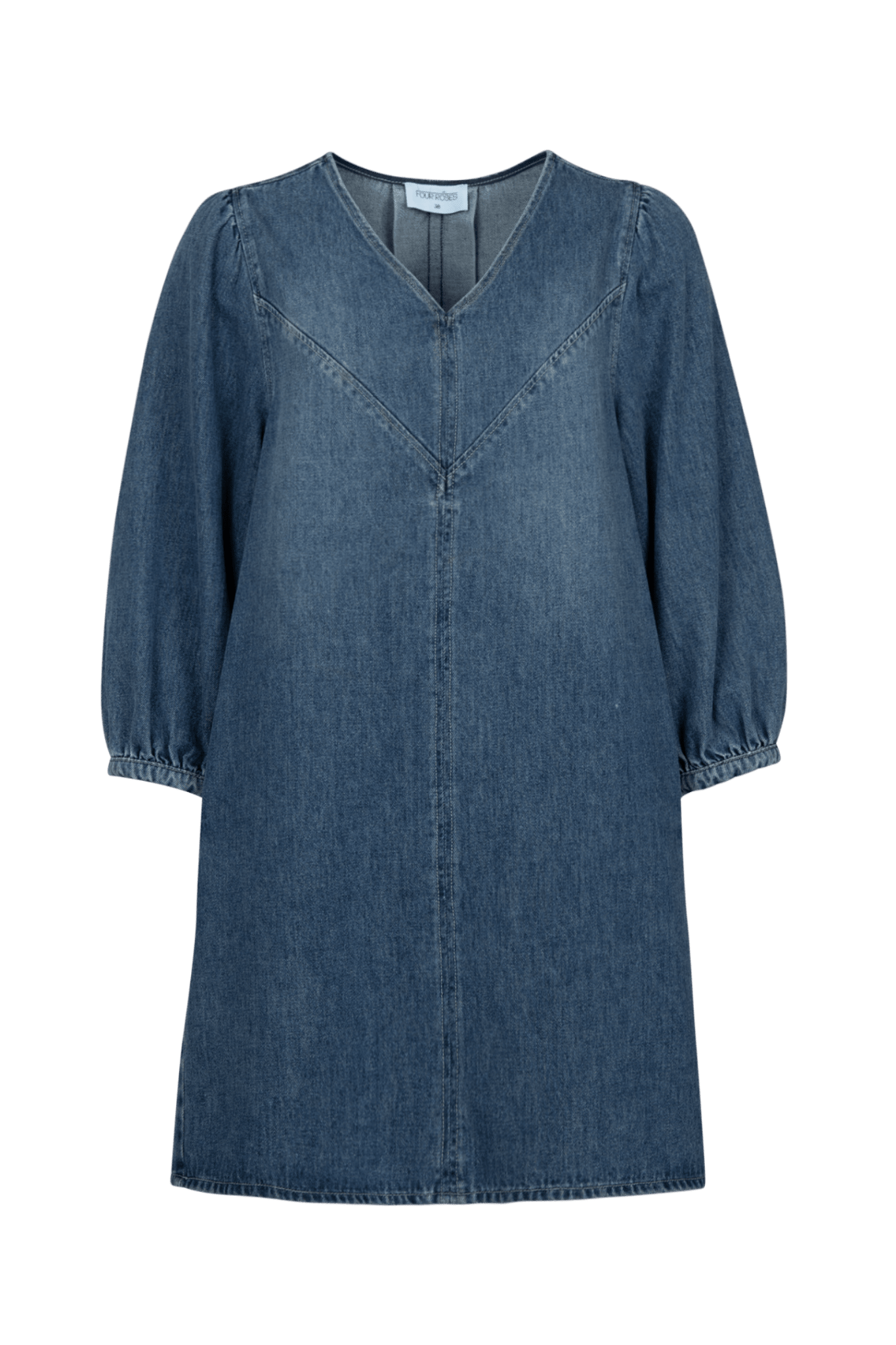 KORTE DENIM JURK (9010) - Four Roses