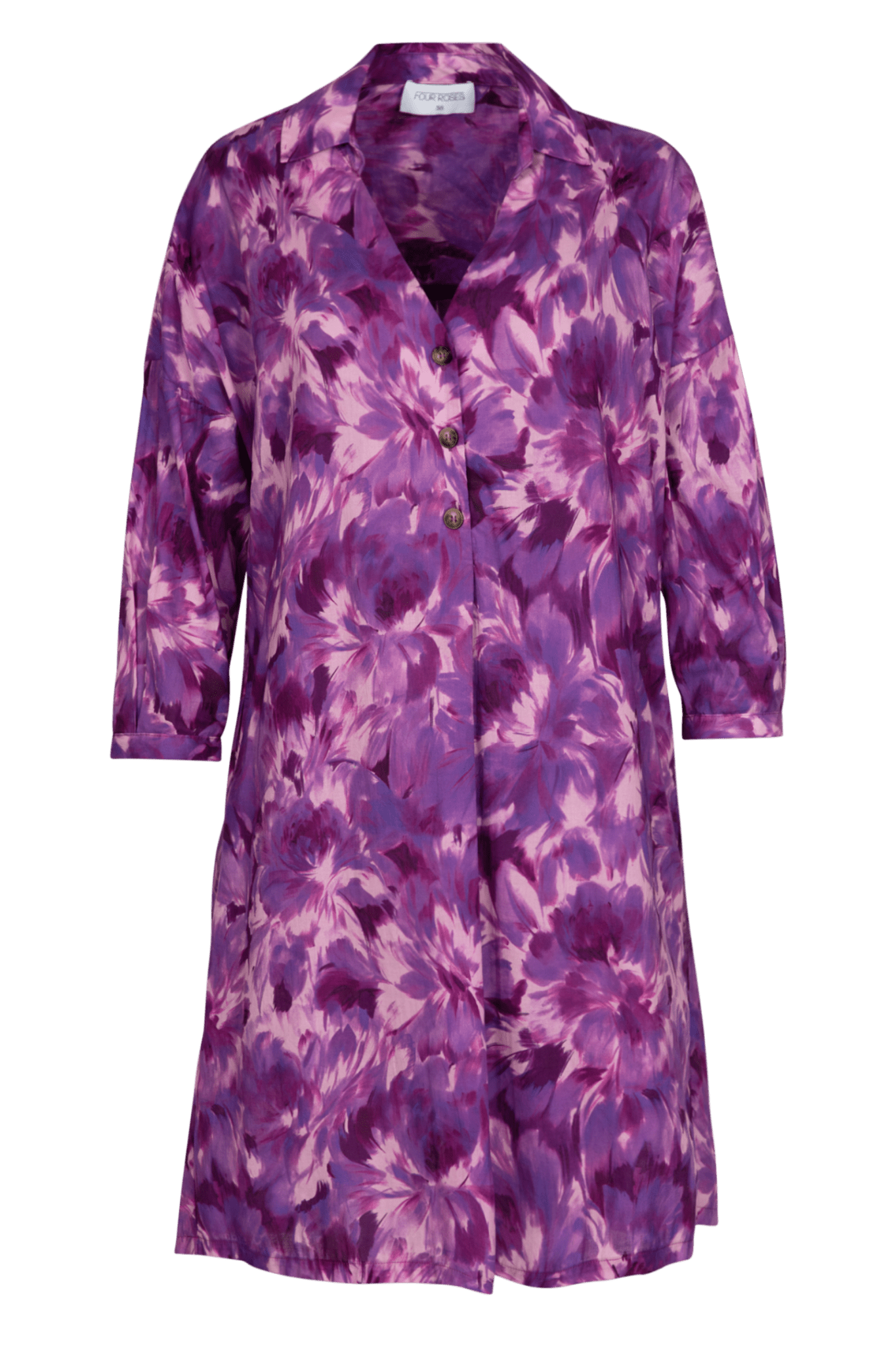 KORTE JURK MET FLEURIGE PRINT (8110) - Four Roses