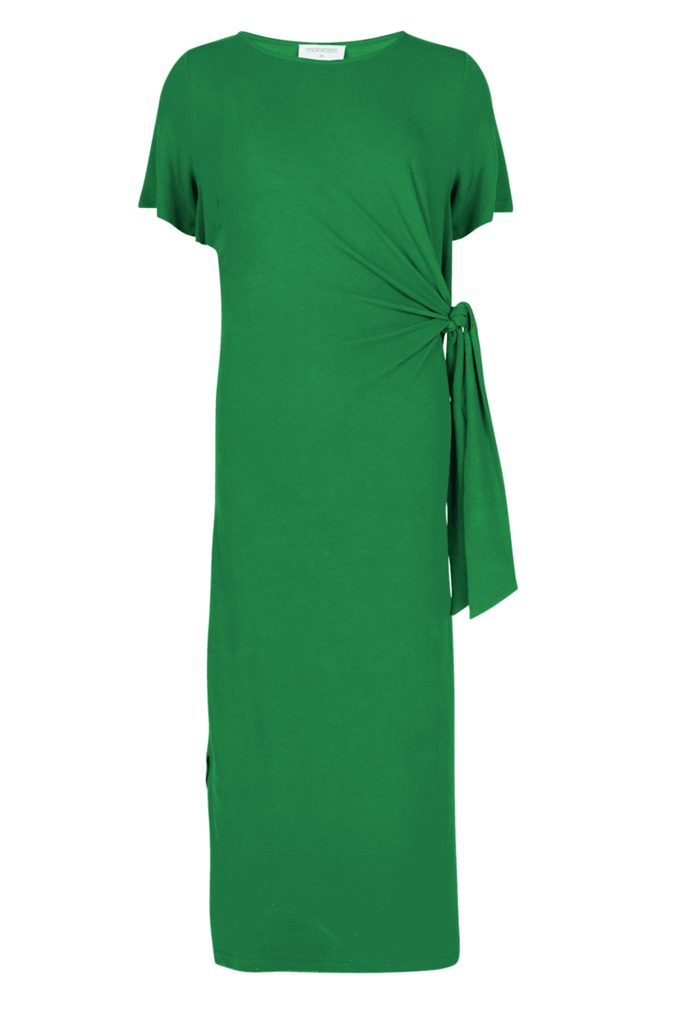 LONG DRESS WITH FANTASY BUTTON AT THE WAIST (9067) - Four Roses