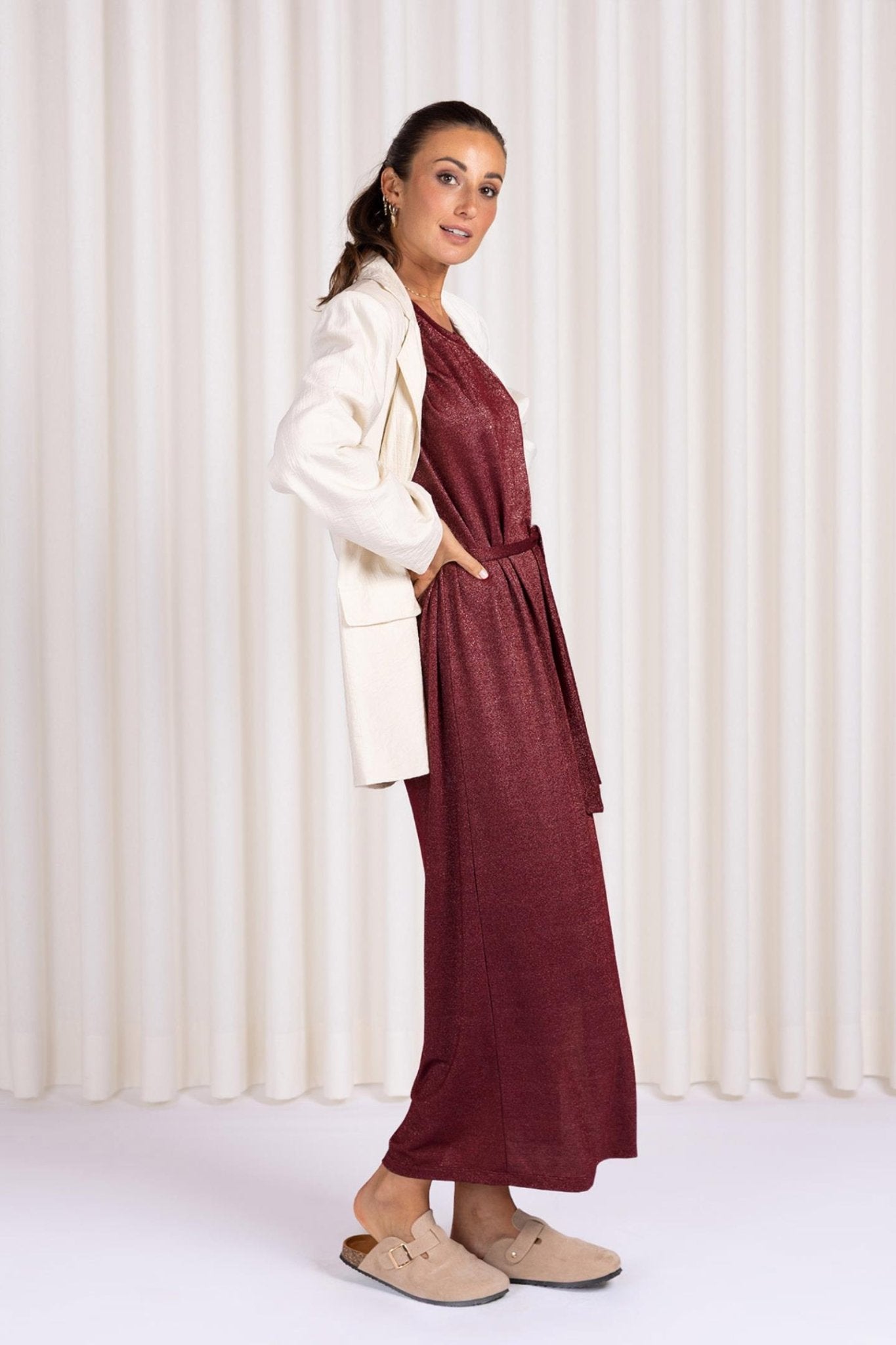 LANGE JURK MET SUBTIELE LUREX (9051) - Four Roses