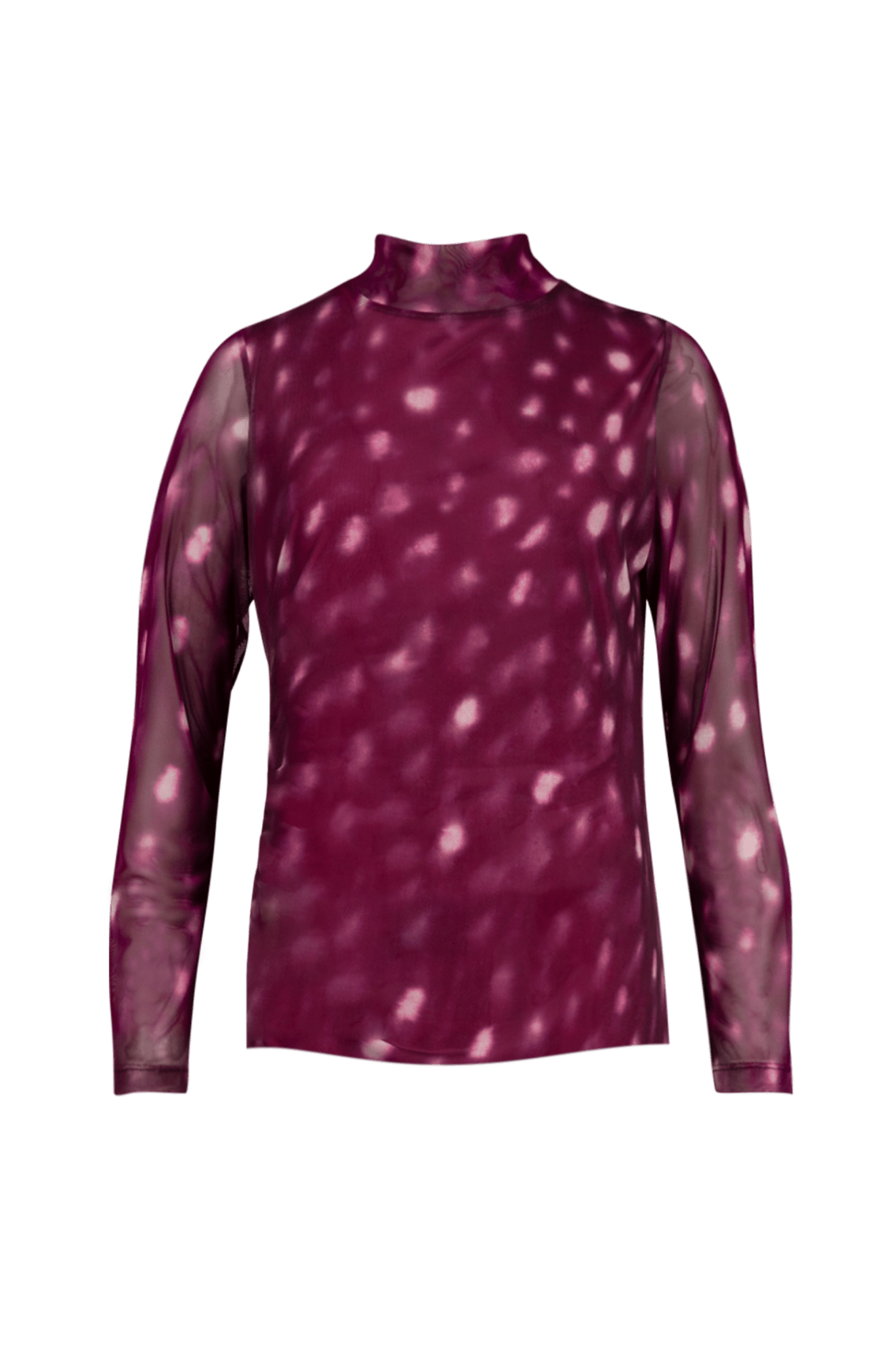 LONG SLEEVE IN MESH MET PRINT (9587) - Four Roses