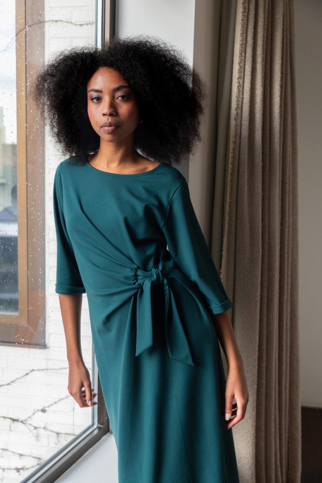 MIDI-JURK MET STRIKDETAIL (9538) - Four Roses