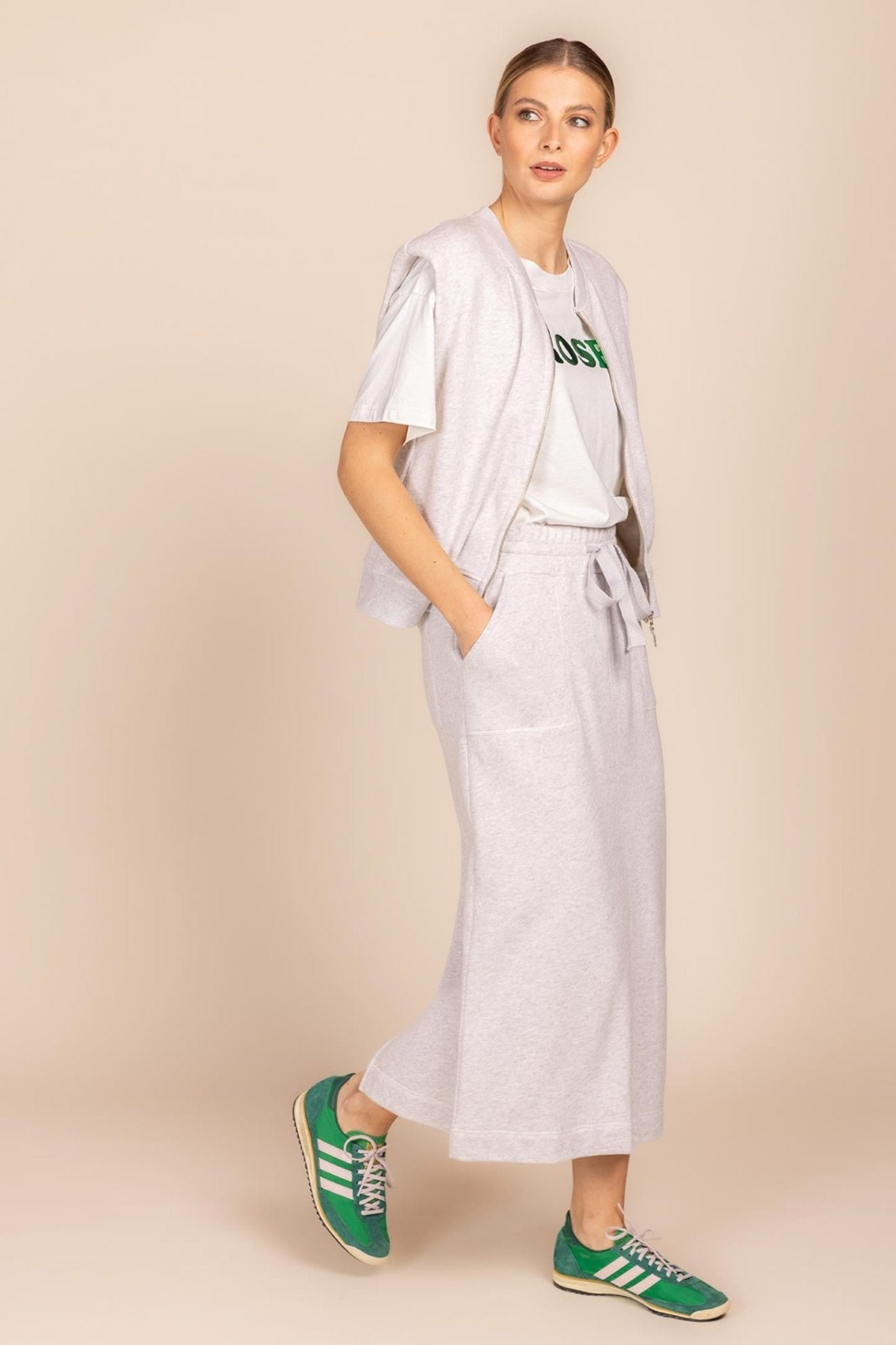 MIDI ROK IN MOLLETON (9046) - Four Roses