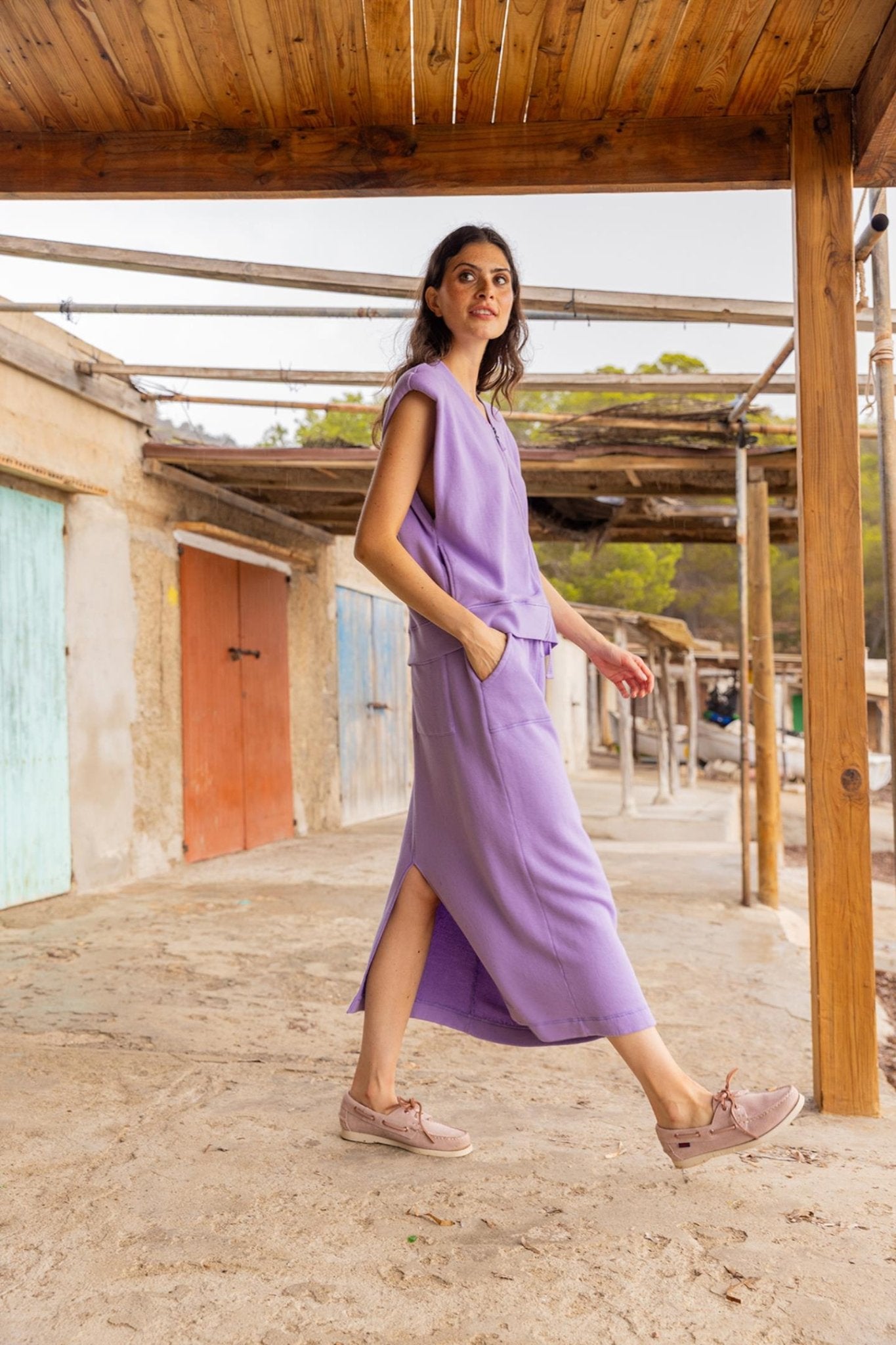 MIDI ROK IN MOLLETON (9046) - Four Roses