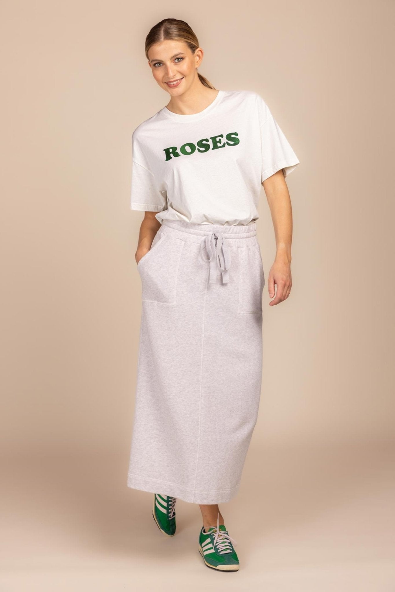MIDI ROK IN MOLLETON (9046) - Four Roses