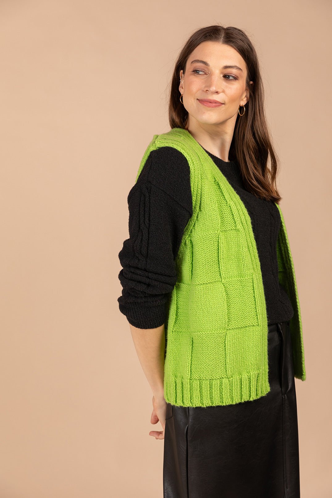 MOUWLOZE CARDIGAN MET GRAFISCH MOTIEF (7578) - Four Roses