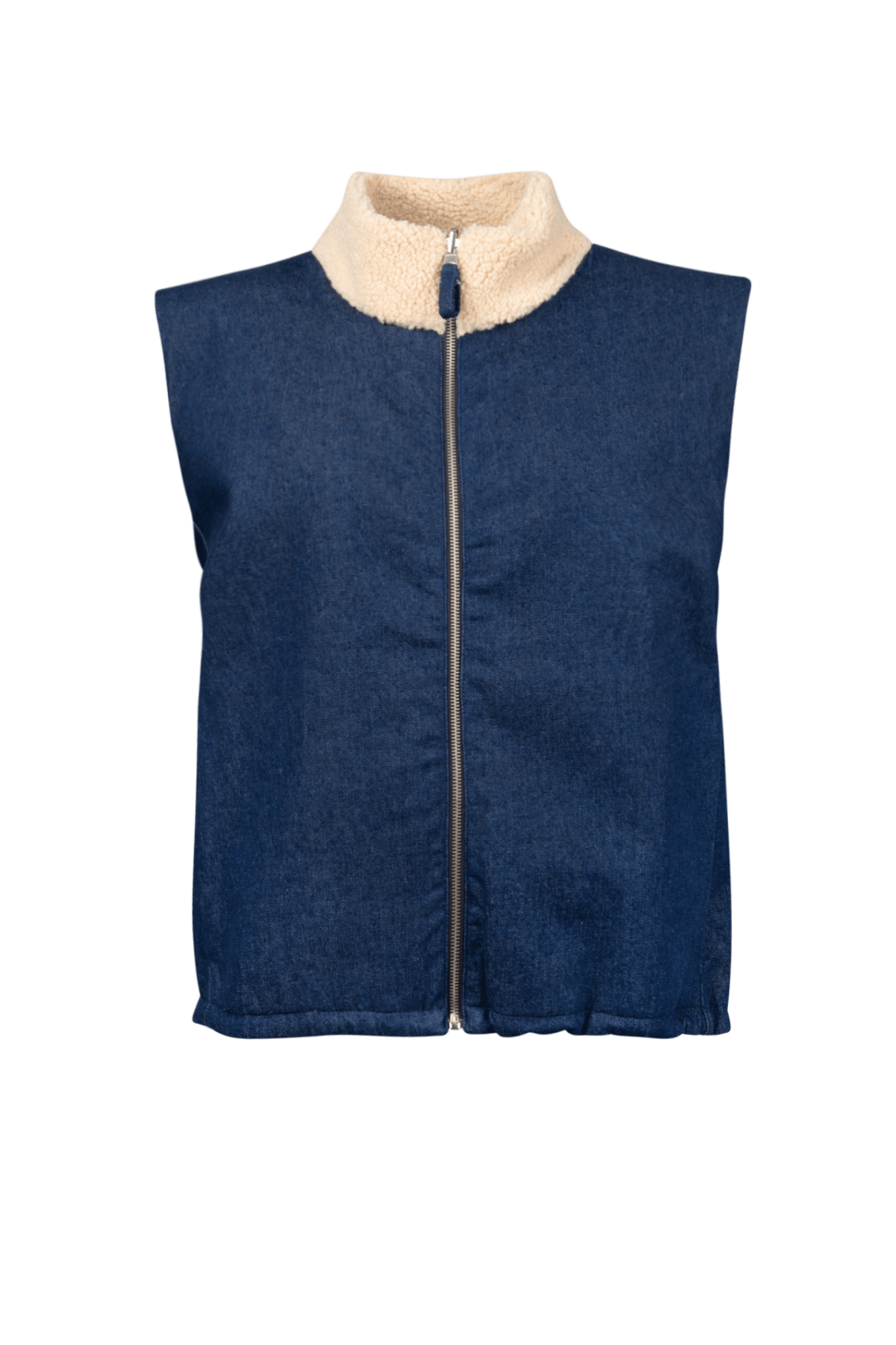 OMKEERBAAR & MOUWLOOS DENIM GILET MET RITS (9553) - Four Roses