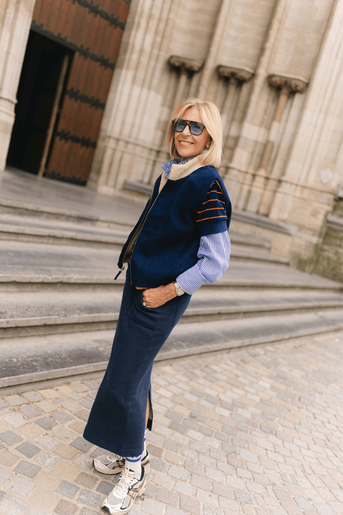 OMKEERBAAR & MOUWLOOS DENIM GILET MET RITS (9553) - Four Roses
