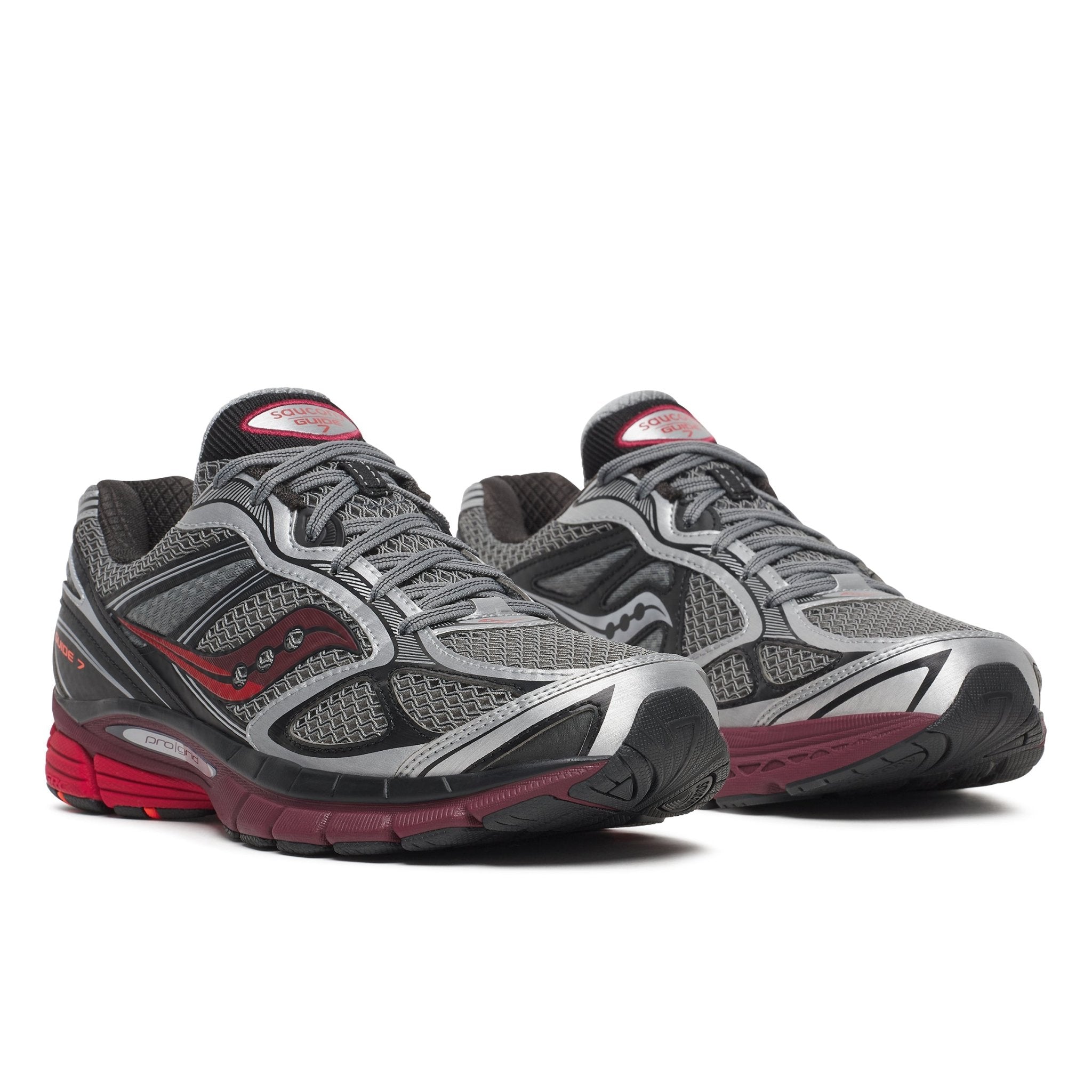 Saucony Progrid 7 : Silver/Maroon - Four Roses