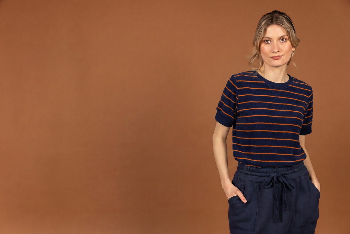 SWEATER IN SPONS MET KORTE MOUW (9551) - Four Roses