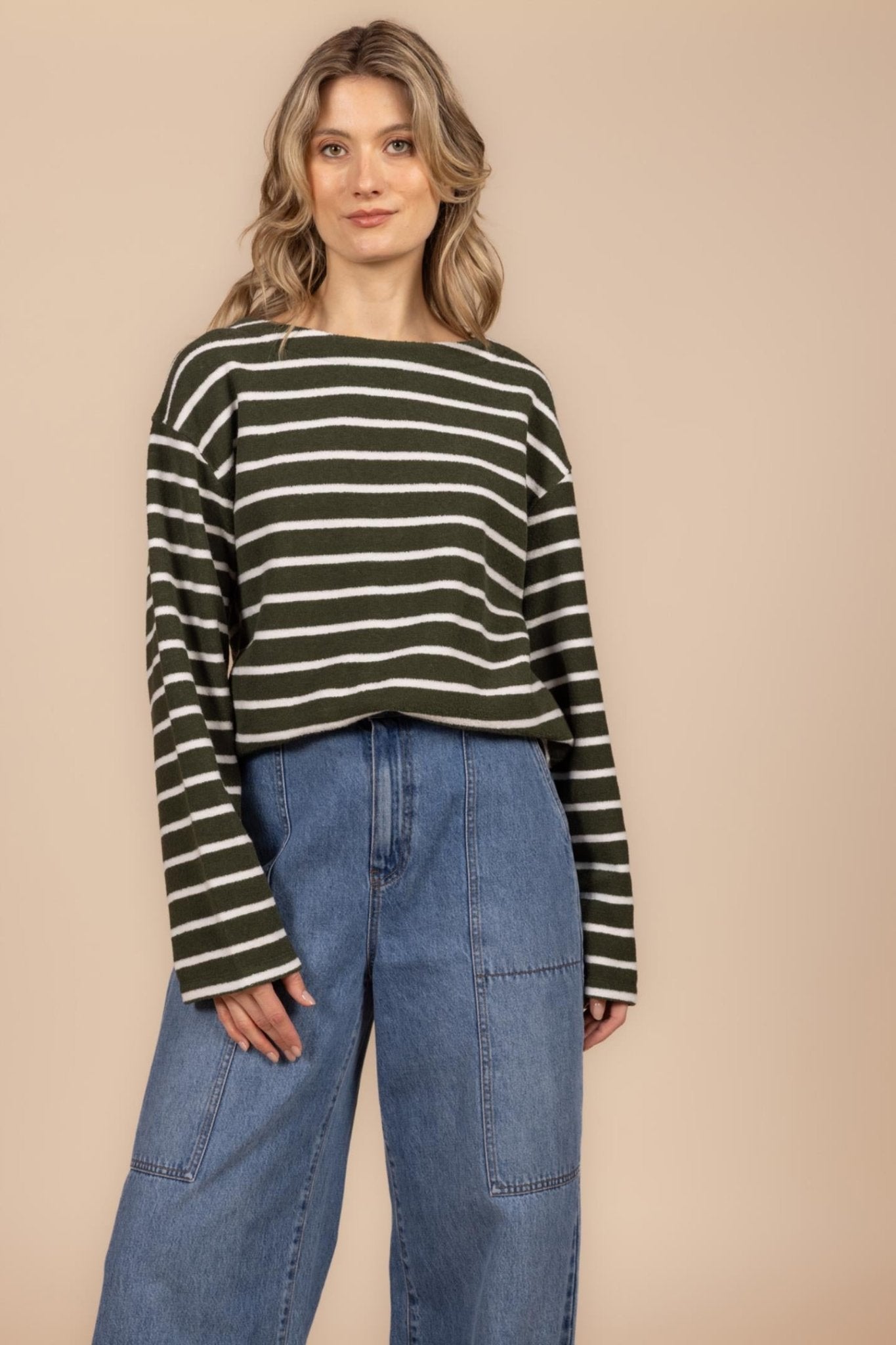 SWEATER IN SPONS MET STREPEN (9552) - Four Roses