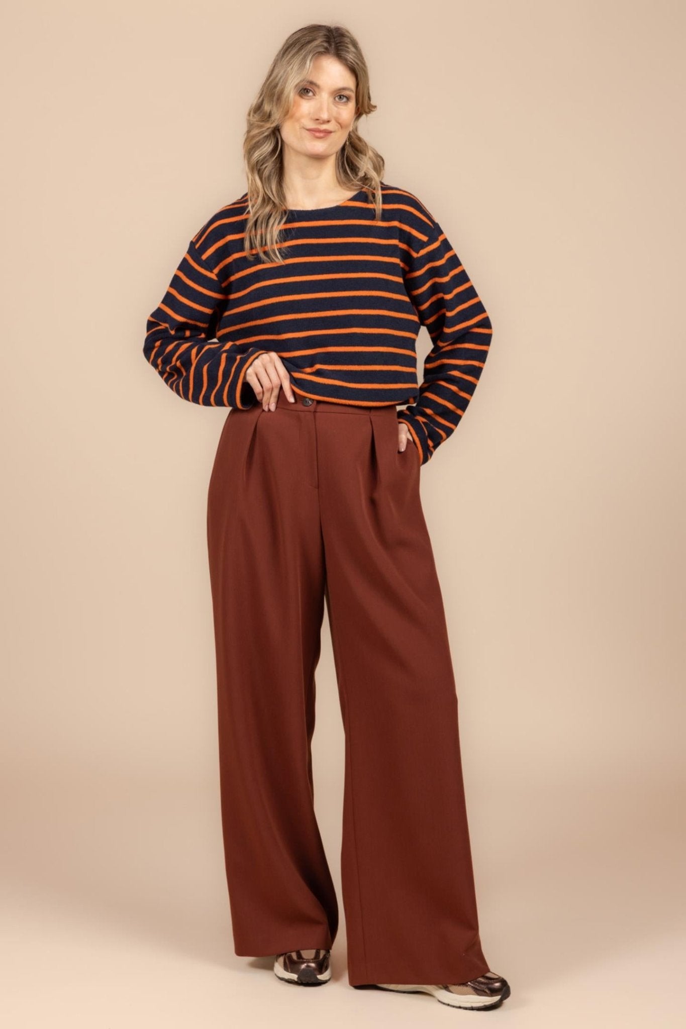 SWEATER IN SPONS MET STREPEN (9552) - Four Roses