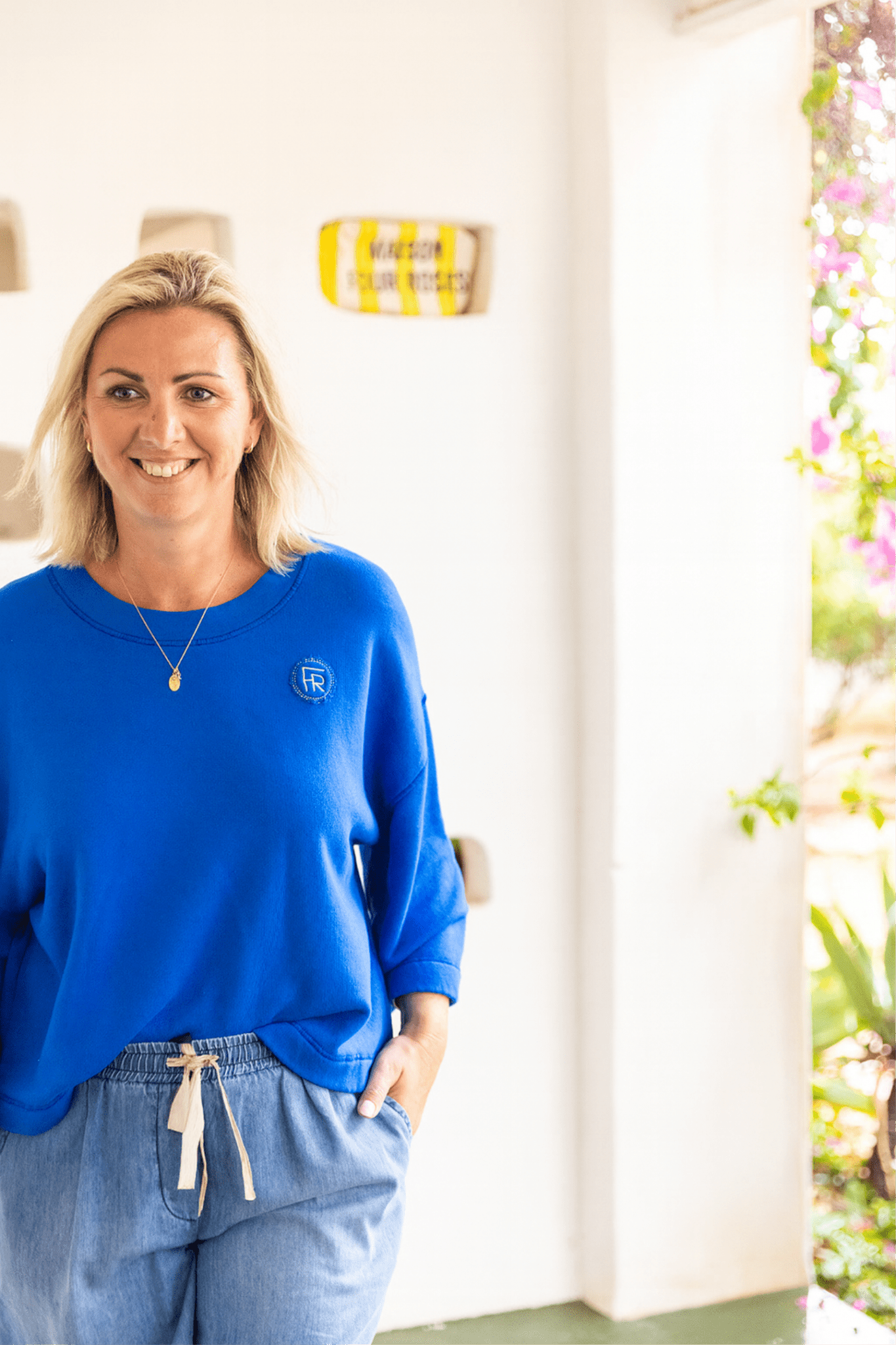 SWEATER WITH THREE-QUARTER SLEEVES (9044) - Four Roses