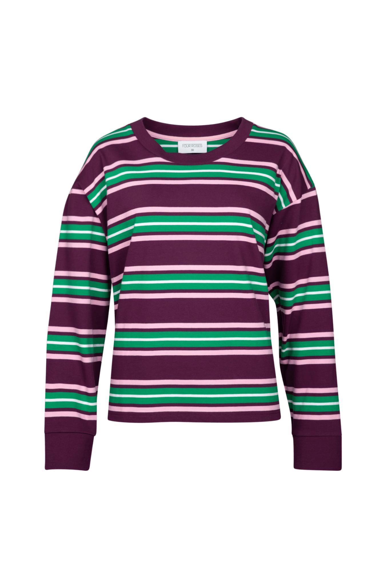 SWEATER MET KLEURRIJKE STREEP (9549) - Four Roses