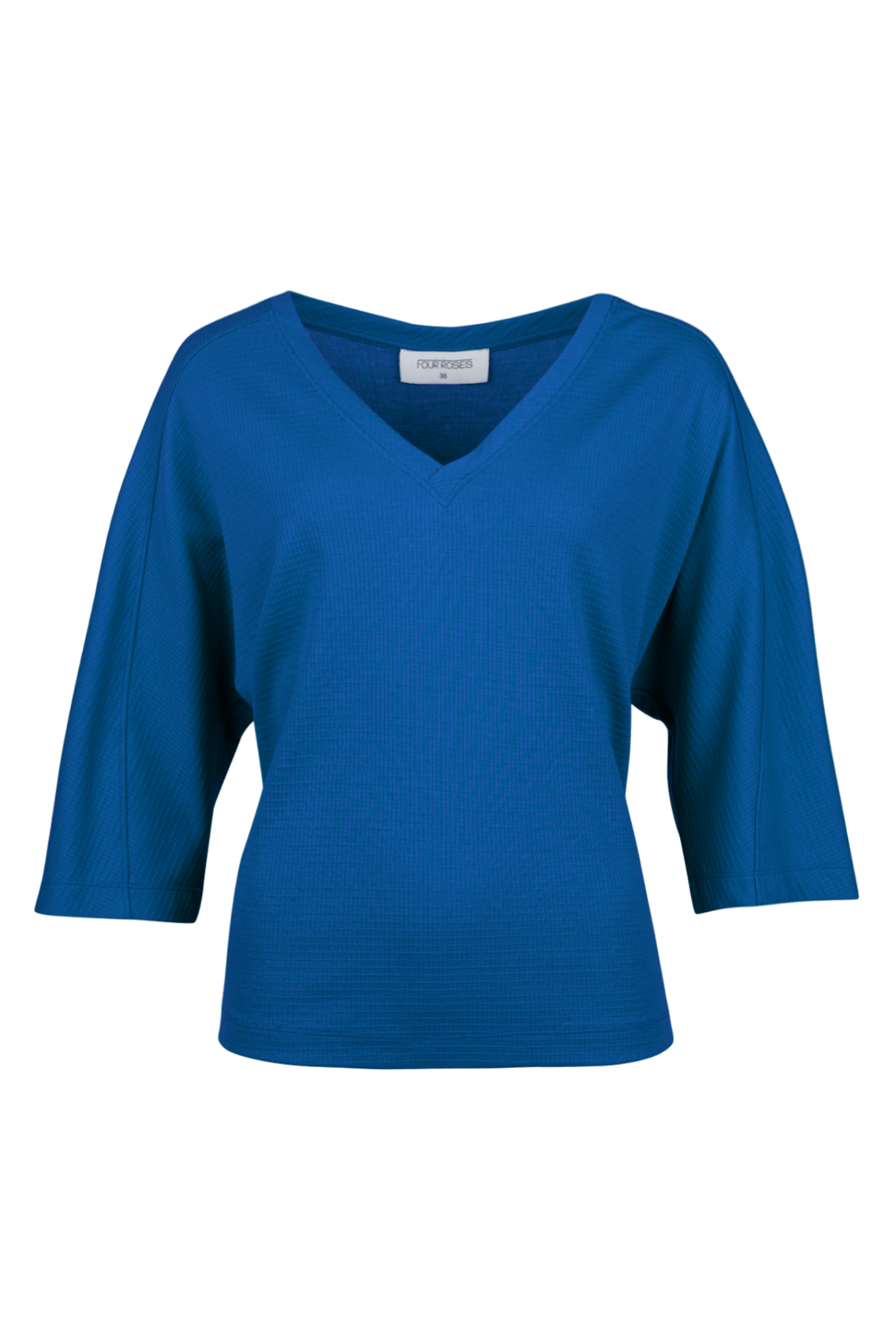 T-SHIRT MET DRIEKWARTMOUW (9537) - Four Roses