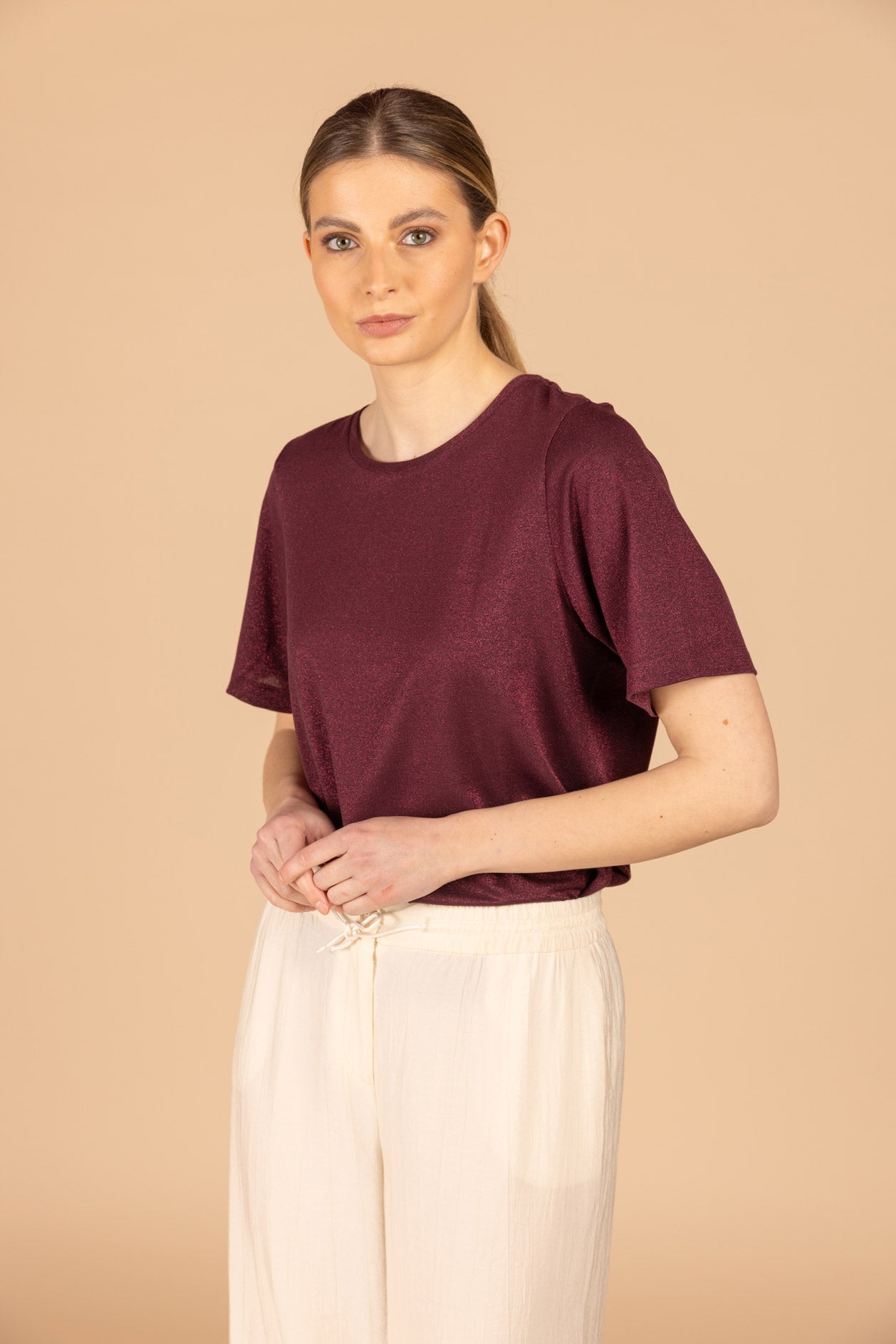 TSHIRT MET LUREX (9052) - Four Roses