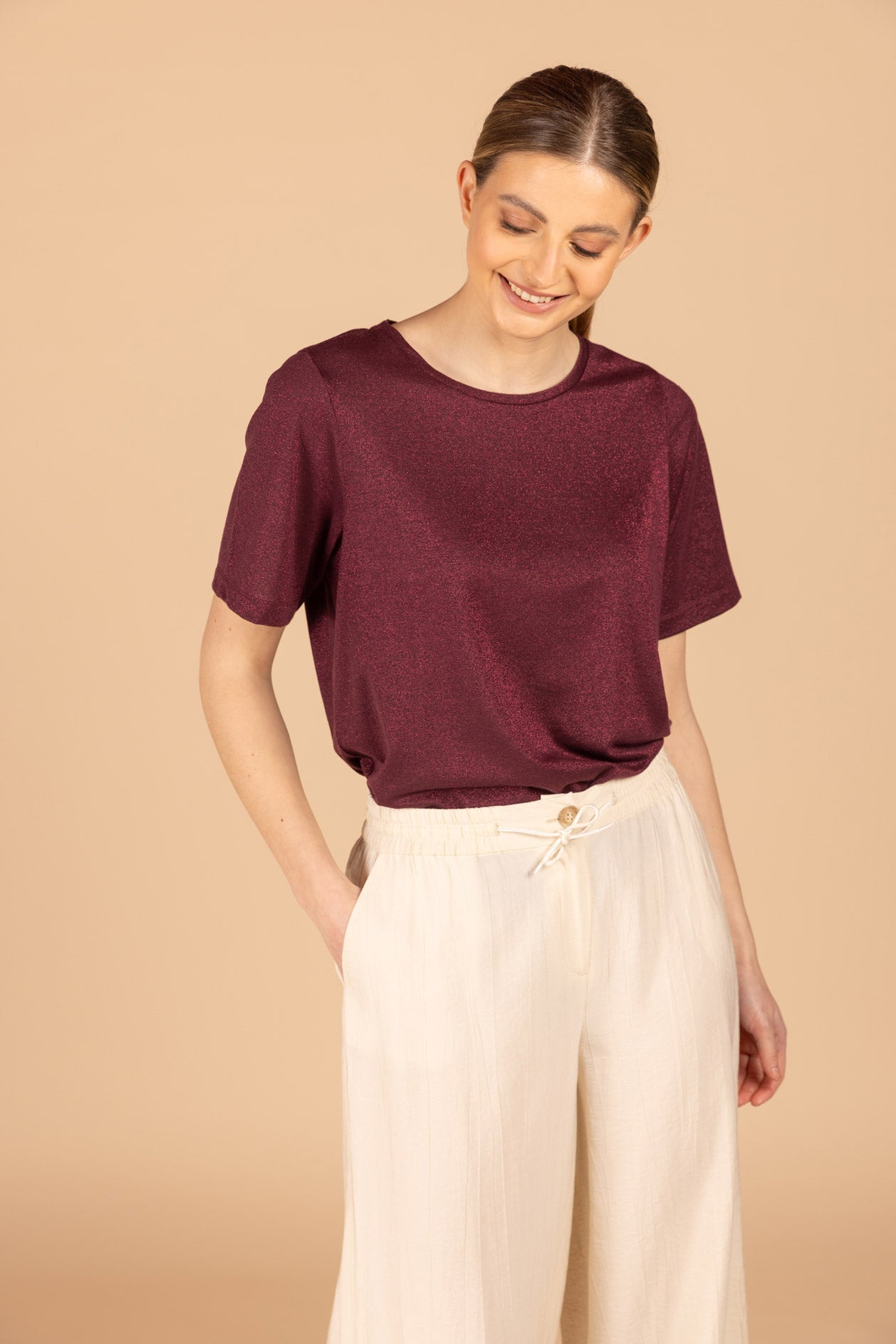 TSHIRT MET LUREX (9052) - Four Roses