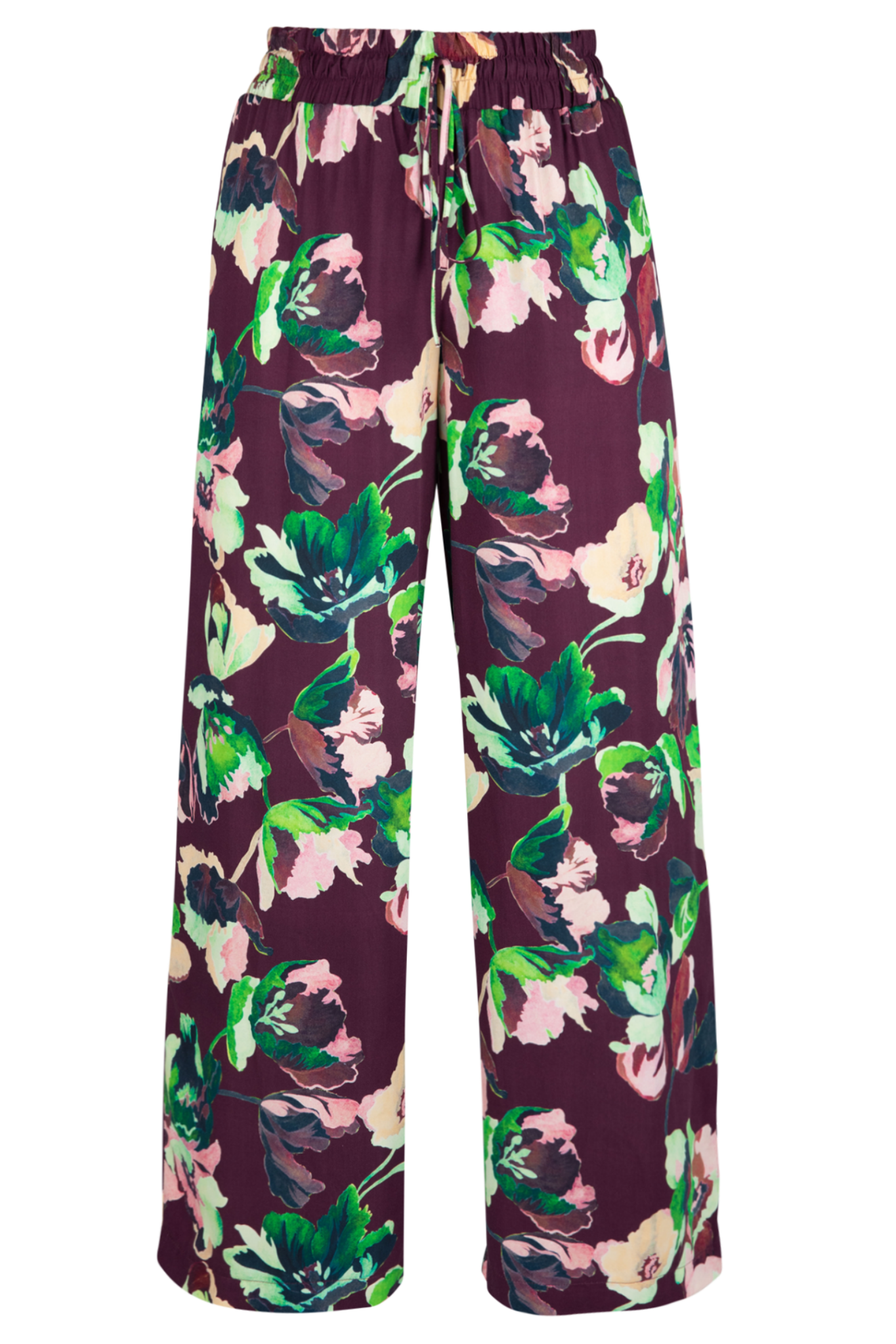 WIJDE BROEK MET KLEURRIJKE PRINT (9596) - Four Roses