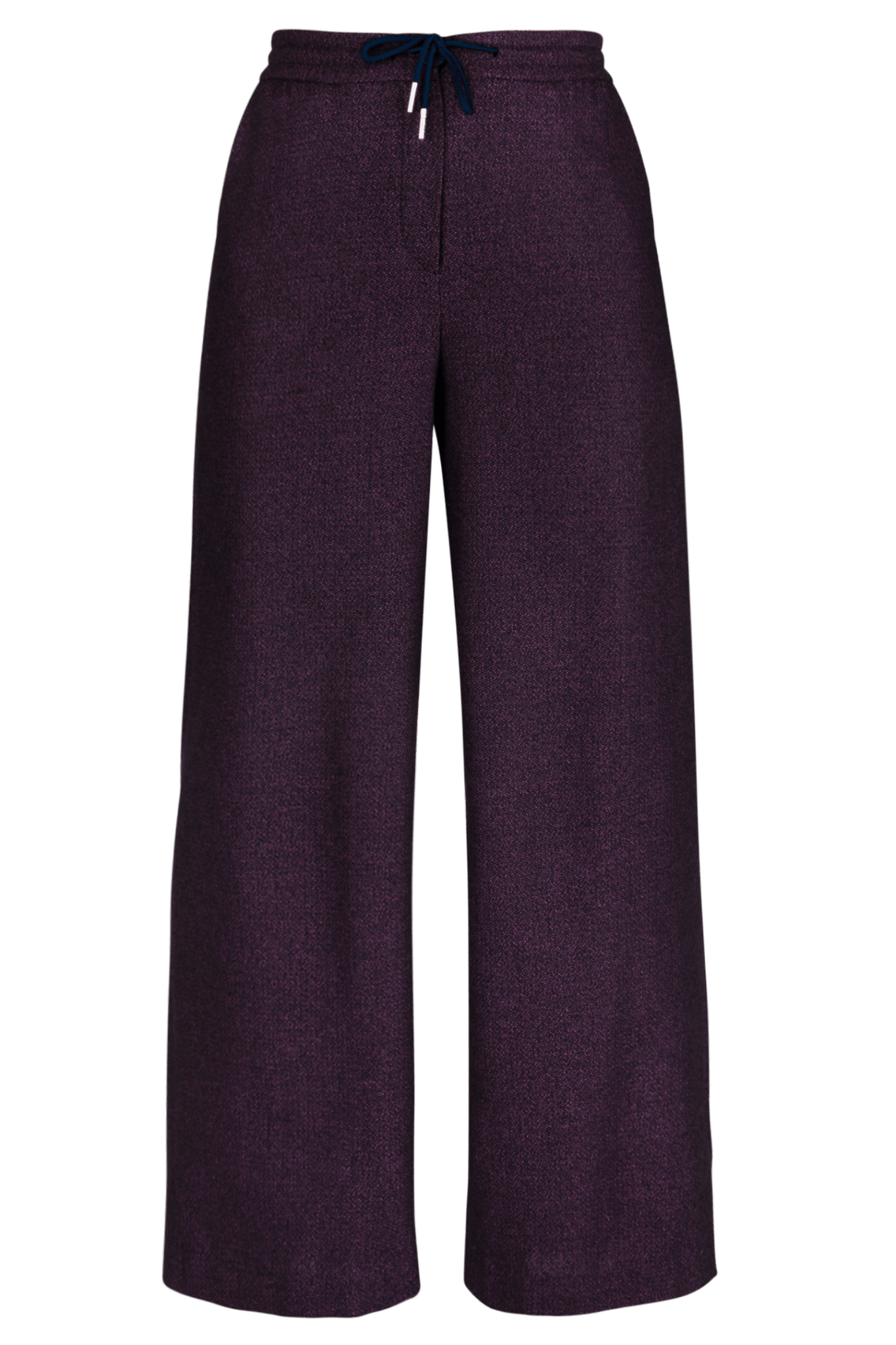 WIJDE BROEK MET SPORTIEVE LOOK IN VISCOSE (9600) - Four Roses